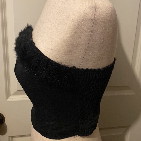 Vintage 90’s faux fur trimmed bustier - Picture 4 of 8